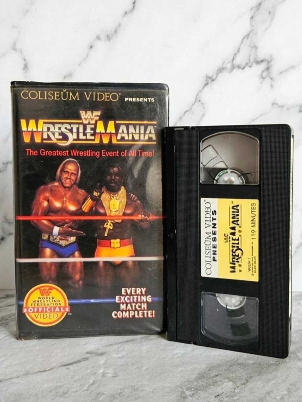 WWF WrestleMania 1 VHS Tape - Original Coliseum Video - Rare - Vintage 1985